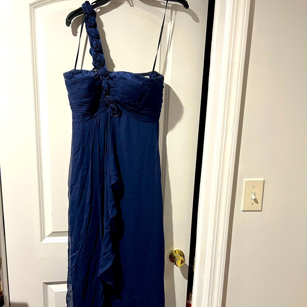 Navy blue evening gown